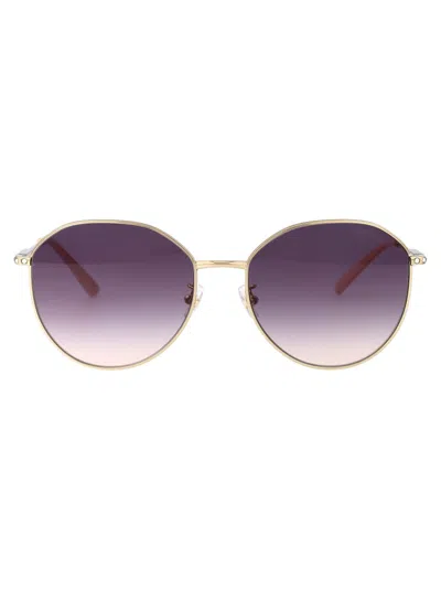 Jimmy Choo Eyewear Round Frame Sunglasses In Gold