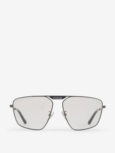 Balenciaga Aviator Sunglasses In Logo On The Front And Center Of The Frame