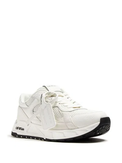 Off-white White Mesh Kick Off Sneakers In White/white
