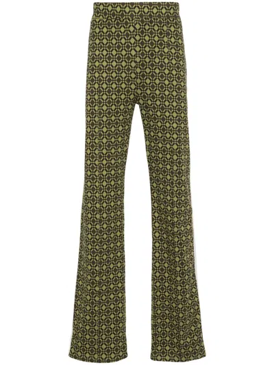 Wales Bonner Power Track Pants Clothing In Olive And Dark Brown