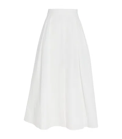 Rohe P Wide Poplin Skirt In White