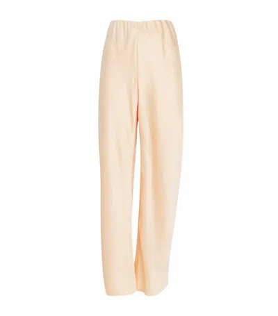 Vince Satin Trousers In Yellow