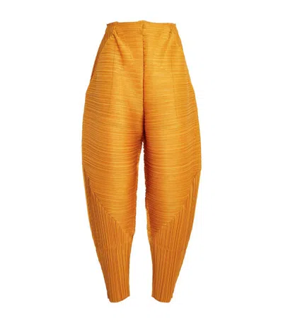 Issey Miyake Thicker Bounce Trousers In Yellow