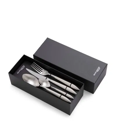 Bugatti Ares Stainless Steel 24-piece Cutlery Set In Ivory