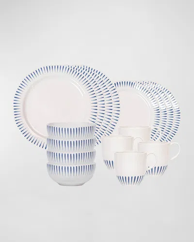 Juliska Sitio Stripe 16-piece Place Setting, Delft Blue