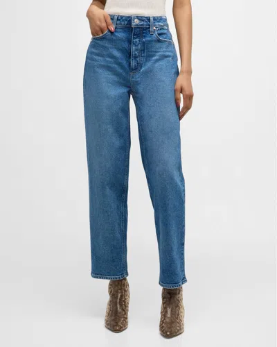 Paige Alexis Straight Button-fly Jeans In Le Club