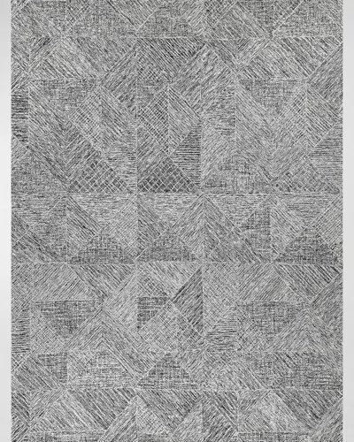 Exquisite Rugs Caprice Hand-tufted Rug, 8' X 10' In Black, Silver