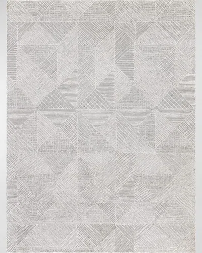 Exquisite Rugs Caprice Hand-tufted Rug, 6' X 9' In Silver, Ivory