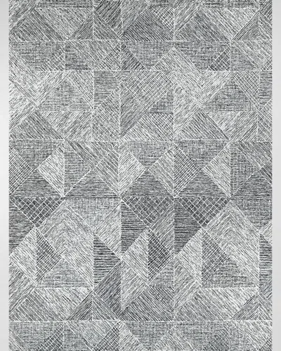 Exquisite Rugs Caprice Hand-tufted Rug, 9' X 12' In Black/ivory
