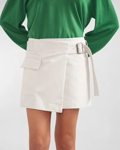 We-ar4 The Cargo Mini Skirt In Parchment