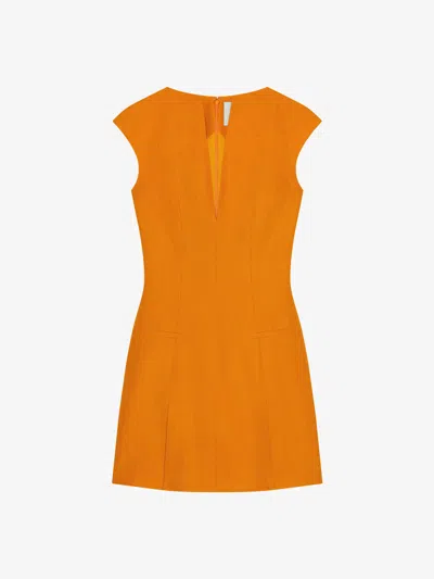 Givenchy Robe En Lin Et Soie In Orange