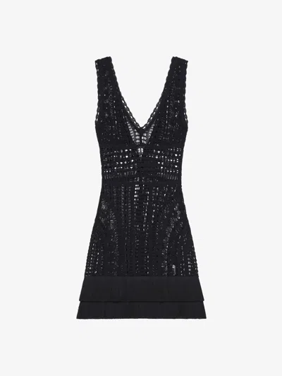 Givenchy Robe En Crochet In Black