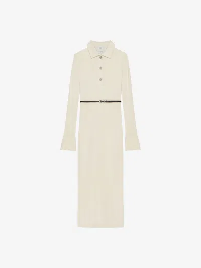 Givenchy Voyou Dress In Jersey With 4g Detail In White