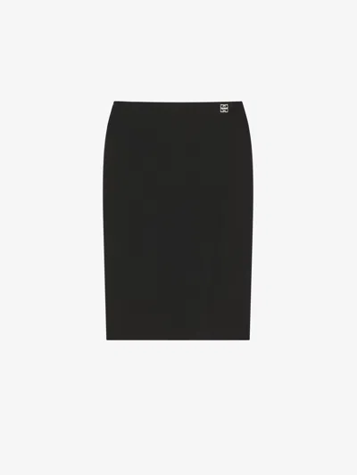 Givenchy Skirt In Wool With 4g Detail In Black