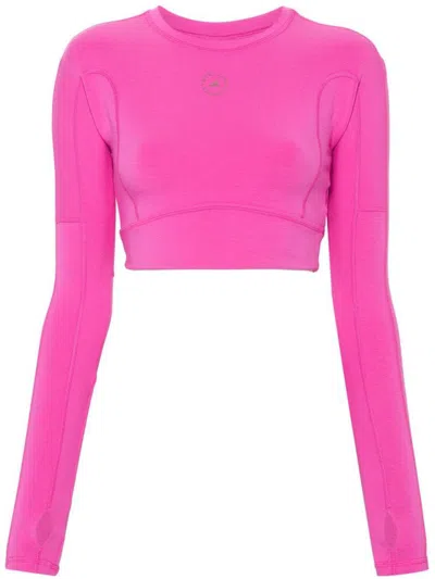 Adidas By Stella Mccartney T-shirts & Tops In Pink