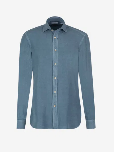 Boglioli Classic Plain Shirt In Blue