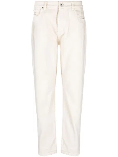 Brunello Cucinelli Cotton Leisure Trousers In White