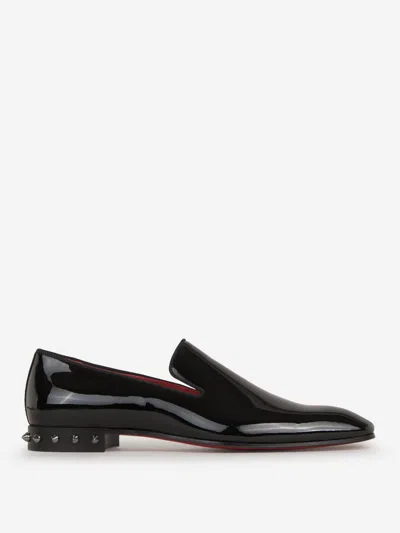 Christian Louboutin Marquees Patent Leather Loafers In Black