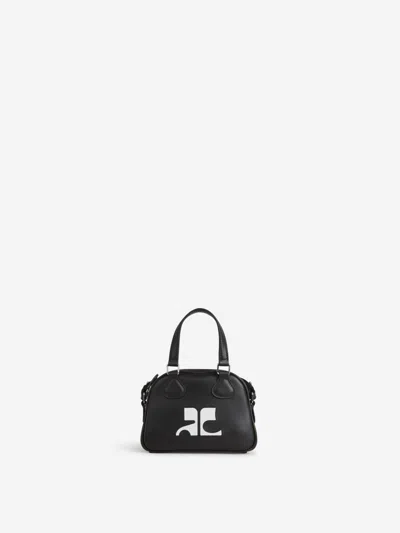 Courrèges Mini Bowling Hand Bag In Black