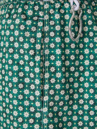 Fedeli Floral Motif Swimsuit In Green