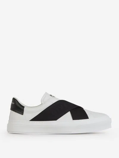 Givenchy Logo 4g Leather Sneakers In White