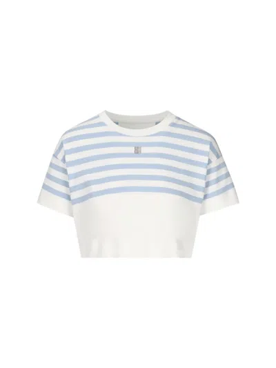 Givenchy T-shirt And Polo Shirt In White/light Blue