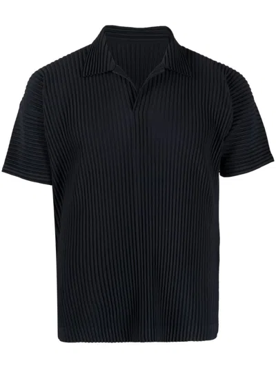 Issey Miyake Basics Polo Shirt In Black