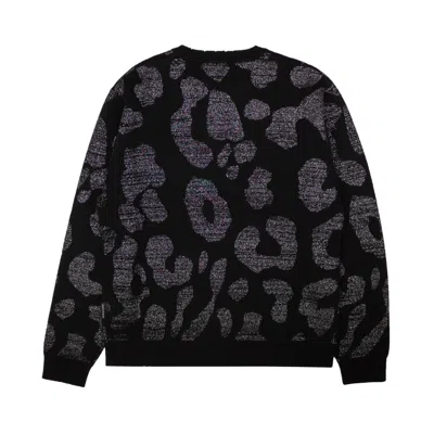 Marcelo Burlon County Of Milan Leopard Sweater - Dark Gray/black In Multi