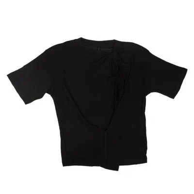 Ben Taverniti Unravel Project Silk Pintuck T-shirt - Black