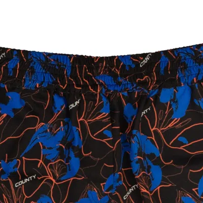 Marcelo Burlon County Of Milan County Flowers Boxer Shorts - Black/blue In Multi