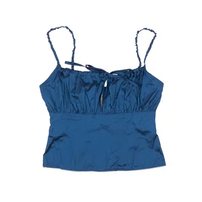 Opening Ceremony Stretchy Baby Ruched Top - Navy In Blue