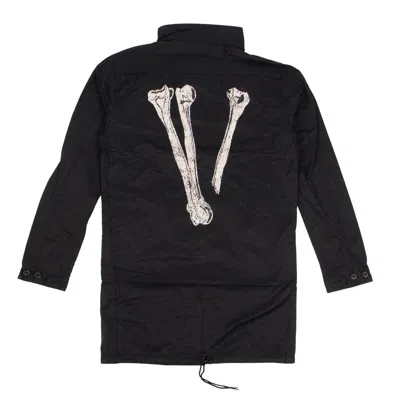 Vlone Black Cotton Blend Skull Trench Coat