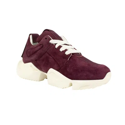 Ben Taverniti Unravel Project Suede Cut Out Sneaker Shoes - Purple In Red
