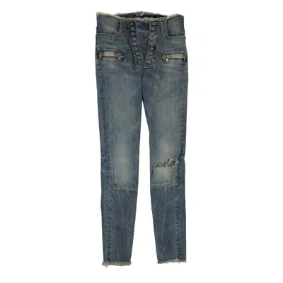 Ben Taverniti Unravel Project Lace-up Skinny Jeans - Denim In Blue