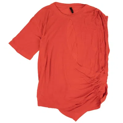 Ben Taverniti Unravel Project Silk Draped T-shirt - Red