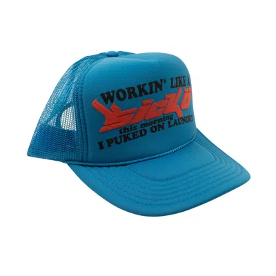 Sicko Teal Working Like A  Trucker Hat In Blue