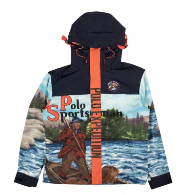 Ralph Lauren Navy River Guide Anorak Jacket In Multi