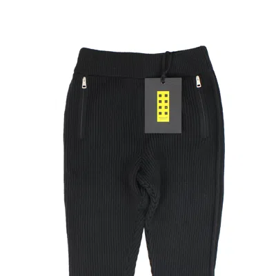 Moncler Logo Rib Knit Jogger Sweatpants - Black