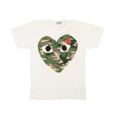 Comme Des Garçons Play Comme Des Gar�ons Play Big Camouflage Heart T-shirt - White