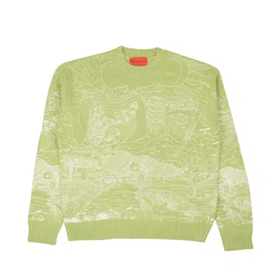 Who Decides War Duality Crewneck Sweater - Sage In Green