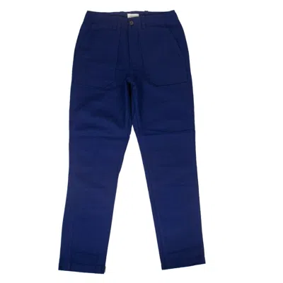 Saturdays Surf Nyc Saturdays Nyc Cotton Decatur Bellow Pants - Cobalt Blue