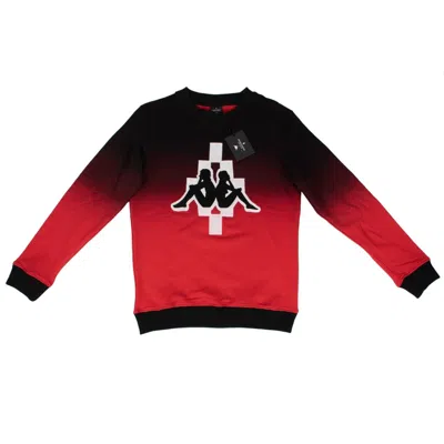 Marcelo Burlon County Of Milan 'kappa Big Logo' Crew Neck Sweater - Black/red In Multi