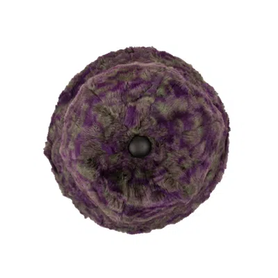 Needles Uneven Printed Faux Fur Bermuda Hat - Purple/green In Multi