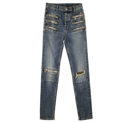 Ben Taverniti Unravel Project Triple Zip Skinny Fit Jeans - Blue