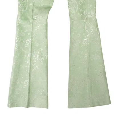 Amiri Green Paisley Velvet Glitter Pants In Multi