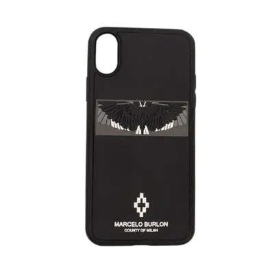 Marcelo Burlon County Of Milan Black 3d Wings Iphone X Phone Case