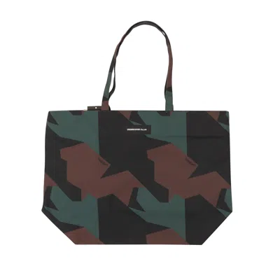 Undercover Camoflouge Block Tote Bag - Black/brown/green In Multi