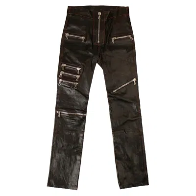Ben Taverniti Unravel Project Leather Multi Zip Skinny Pants - Black