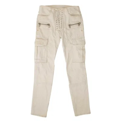 Ben Taverniti Unravel Project Denim Tie Up Jeans - White