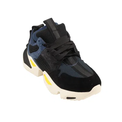 Ben Taverniti Unravel Project Mesh Suede Sneakers - Black/navy In Blue